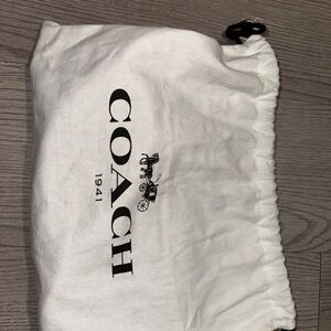 Coach White Drawstring Dust Bag